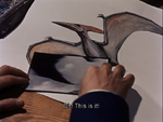 Two portrait of Pteranodon and a Rodan's wing and feet