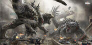 Concept Art - Godzilla 2014 - Josh Nizzi Godzilla vs Rokmutul