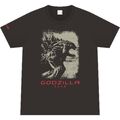 T-shirt featuring Godzilla incarnation.