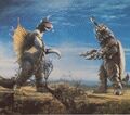 GVM - Gigan and Megalon Face to Face