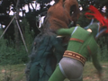 Greenman tries to stop Tiborus, but gets slapped out of the way