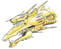 Concept art of Mecha-King Ghidorah's central head