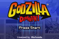 Gojira Godzilla Domination - Title Screen