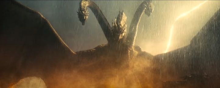 What is the symbolism behind King Ghidorah roaring in front of the Cross? :  r/Monsterverse