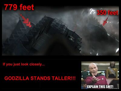 Proof that godzilla is 245 meters tallIN YOUR FACE