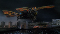 Battra and Mothra carry Godzilla out to sea