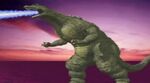 Godzilla Junior's Thermonuclear Breath attack in Godzilla: Trading Battle