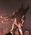 Gigan's head is cut off