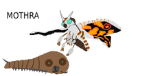 Godzilla monster king mothra model