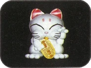 Silver Fortune Doll render from the Mystical Ninja Starring Goemon instruction booklet.