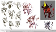 Rough sketches of adult infernal by Vinod Rams [1]