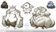 Mountain and Yeti Cyclopes concept art by Vinod Rams [1]