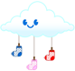 Cloud with Socks Symbol