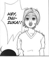 Fujiayama in horror seeing Inuzuka's "scary" face