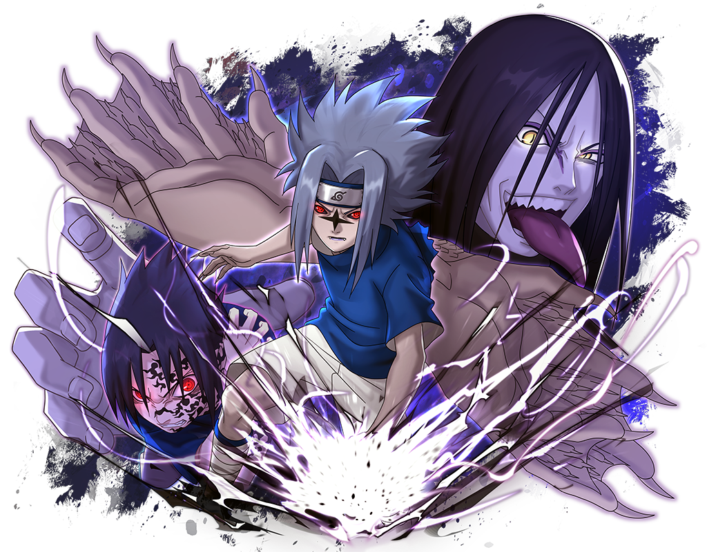 Sasuke Ativa marca da maldição contra Kakashi - Mugen v10