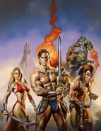 Unused artwork for the cancelled western release by Boris Vallejo