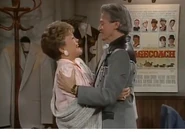 Blanche and Big Daddy hugging, when Big Daddy wanted to pursue a career as a country singer. (played by Murray Hamilton).