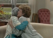 Blanche hugging her mother.