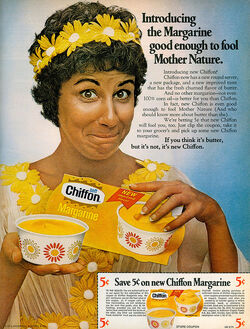 Mother Nature Chiffon Margarine ad 1970s