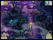 Matthew exploring the dark purple caves seen in previous trailers.