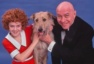 Annie and Oliver "Daddy" Warbucks in Annie.