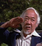 Mr. Kesuke Miyagi in The Karate Kid.