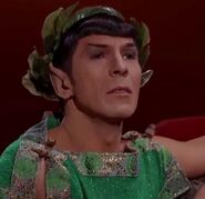 Mr. Spock in Star Trek.