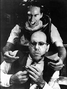 Orin Scrivello with Seymour Krelborn in Little Shop of Horrors.