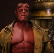 Hellboy in Hellboy II: The Golden Army.