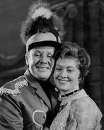 Harold Hill and Marian Paroo in The Music Man.