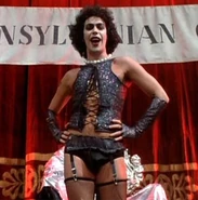 Dr. Frank N. Furter in The Rocky Horror Picture Show.