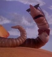 The Earthworm in James and the Giant Peach.