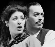 Macheath and Polly Peachum in The Threepenny Opera.