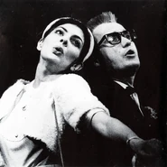 Janet Weiss and Brad Majors in The Rocky Horror Show.