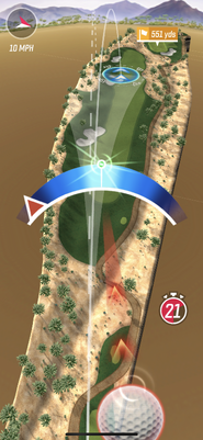 Aiming a drive from the tee