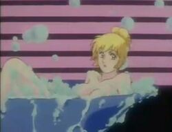 Honey having a Bubble Bath in the intro