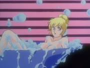 Honey, taking a bubble bath in the first opening for New Cutey Honey.