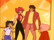 Cutie Honey and the Hayami family.