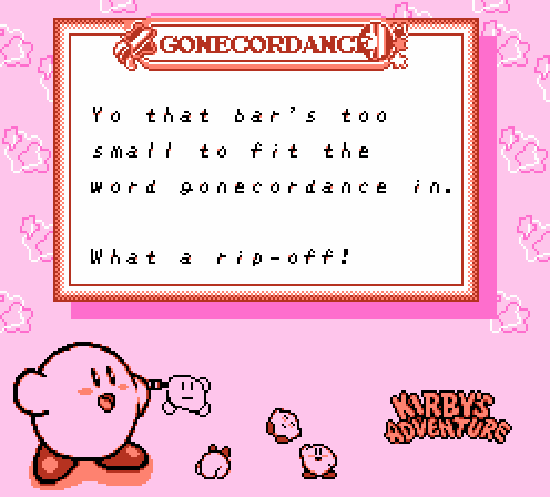 Characters/HAL Laboratory/Kirby, Gonecordance Wiki