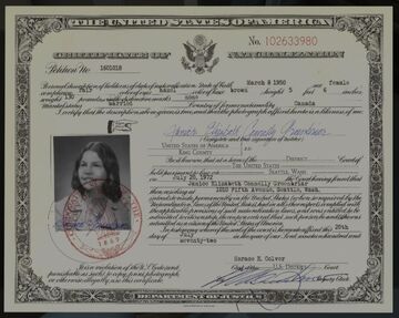Naturalization Certificate Number Located