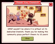 Farewell message for the event