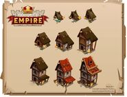 Goodgame Empire's official Facebook post on June 3, 2011.[1] Only the last three farmhouse levels at the lower part of the image remained unchanged until today.