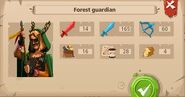 Forest guardian's old combat properties