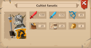 Cultist fanatic's statistics