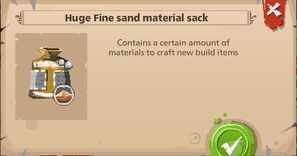 A fine sand material sack.