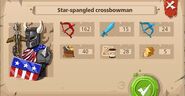 Star-spangled crossbowman's statistics