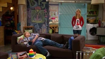 The living area in the Duncan's basement