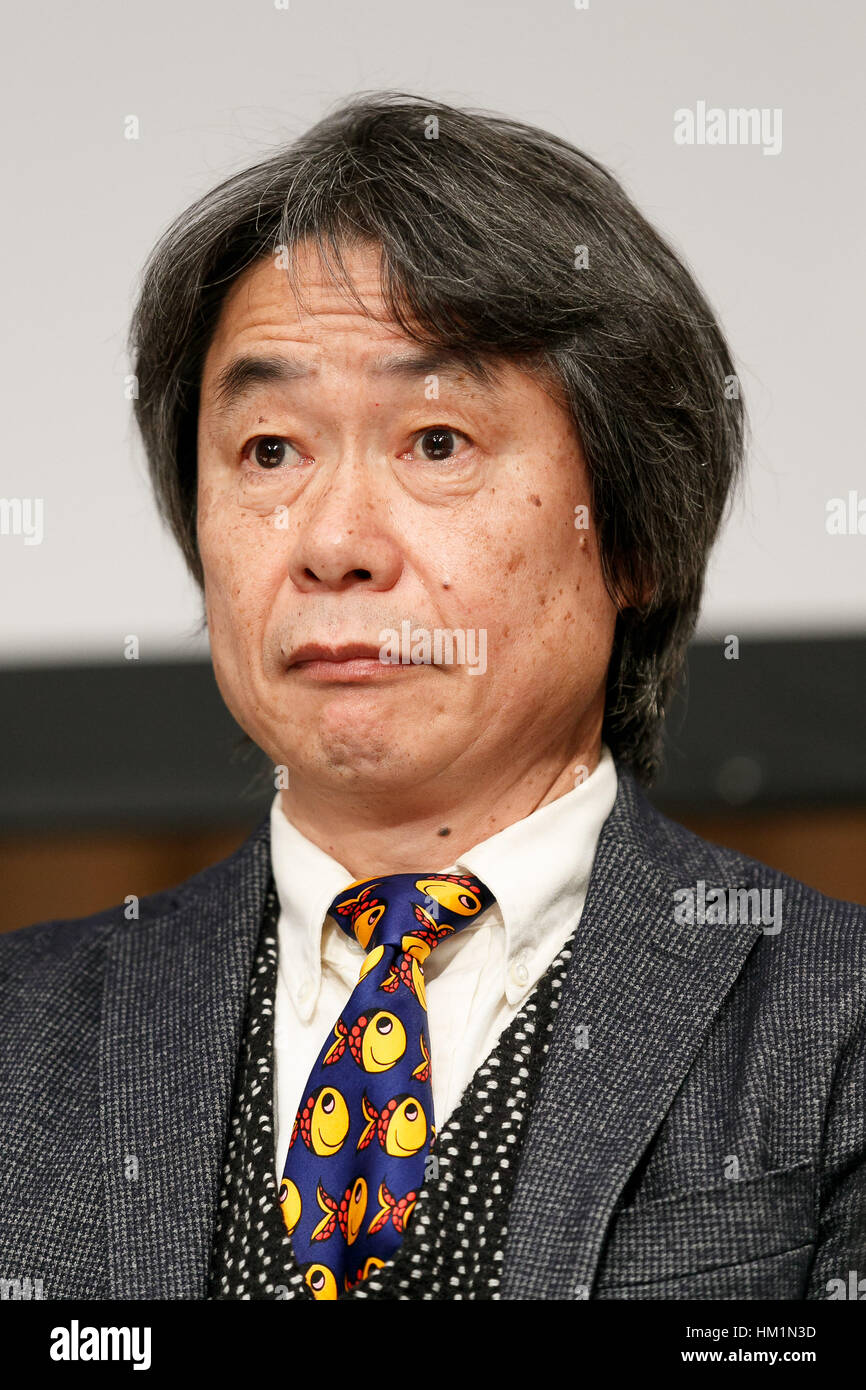 Shigeru Miyamoto, representative director and creative fellow of Nintendo  Co., known as the creator of Super Mario, gives an interview in Kyoto on  April 12, 2023. (Kyodo)==Kyodo Photo via Credit: Newscom/Alamy Live