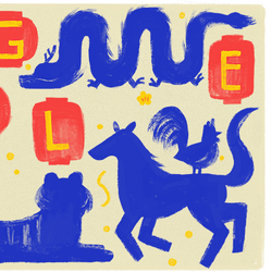 Google Doodle for Lunar New Year 2013 – ♥♥SOSHI LOVE ♥♥