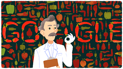 Wilbur Scoville's 151st Birthday Doodle - Google Doodles